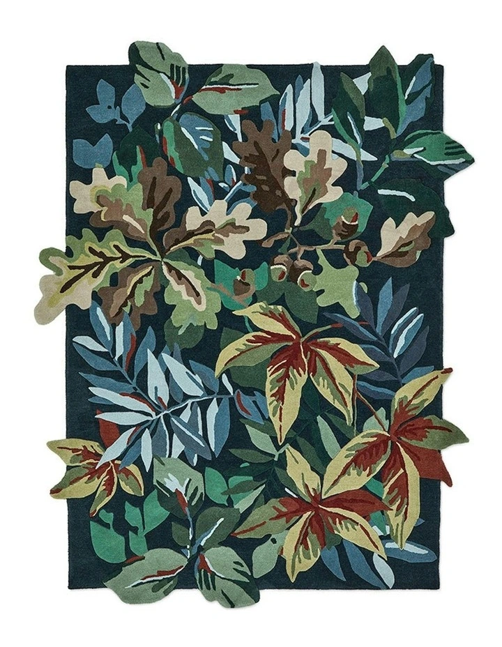 Robin's Wood Rug in Forest Green image 1