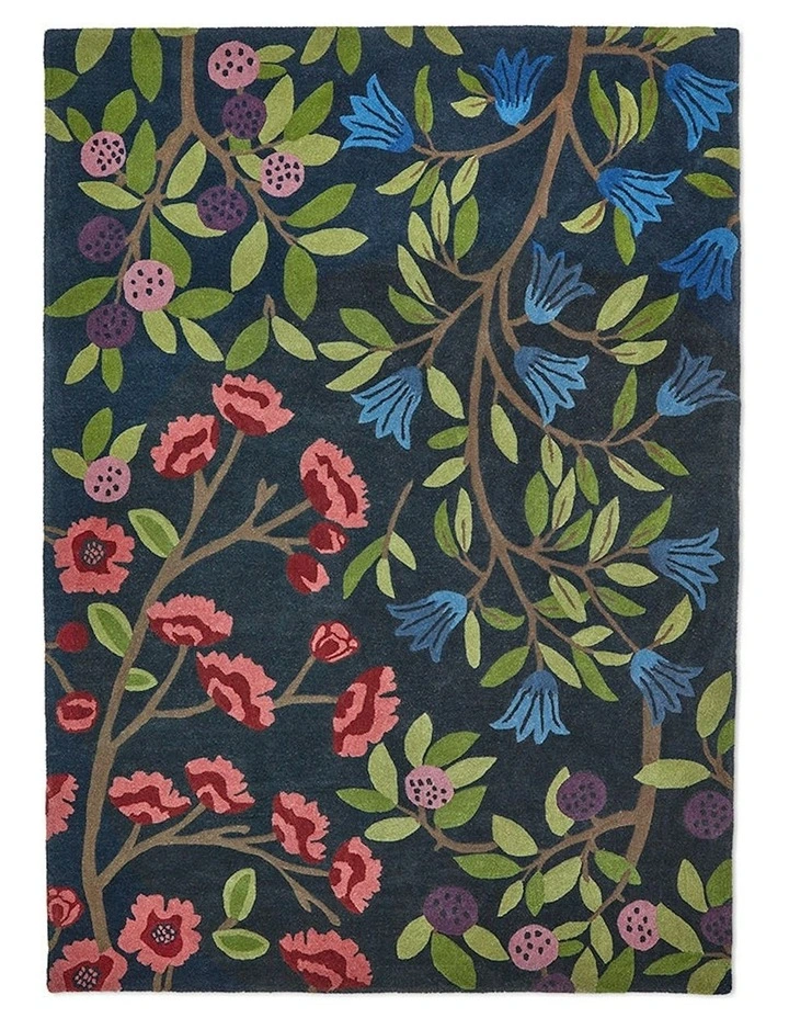Foraging Rug in Indigo image 1