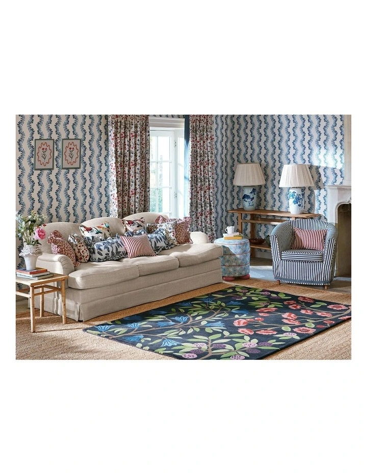 Foraging Rug in Indigo image 2