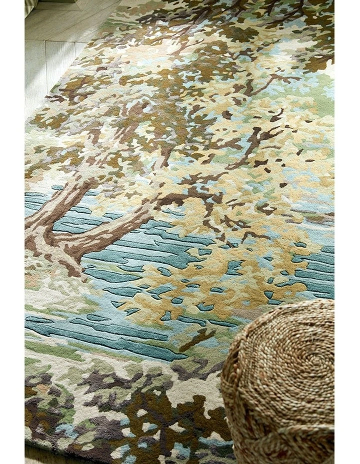 Sanderson Ancient Canopy Rug In Fawn/Olive Green MYER