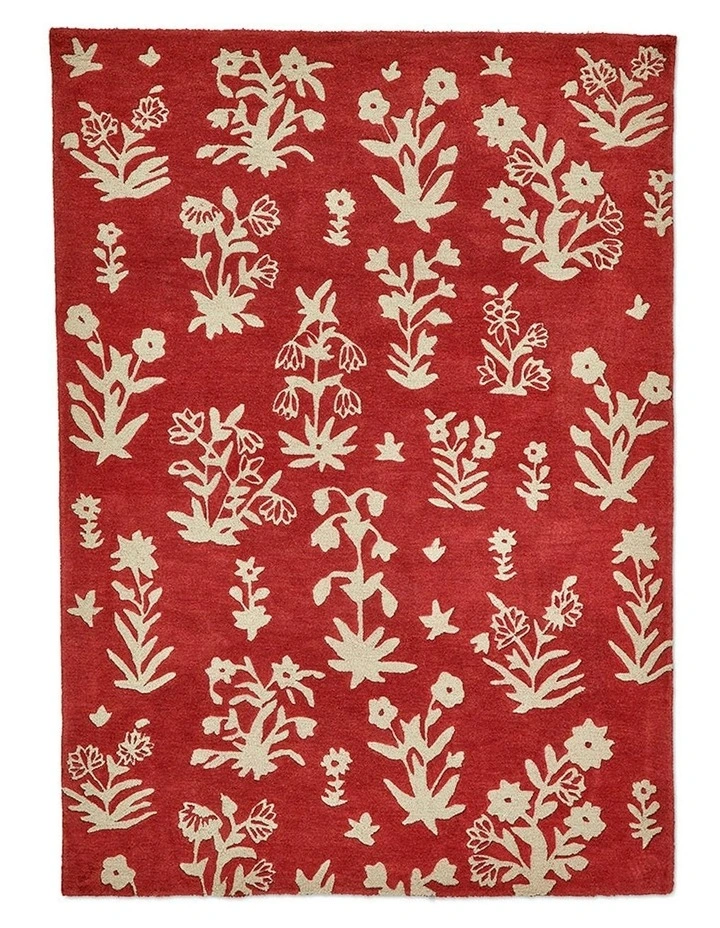 Woodland Glade Rug in Damson Red image 1