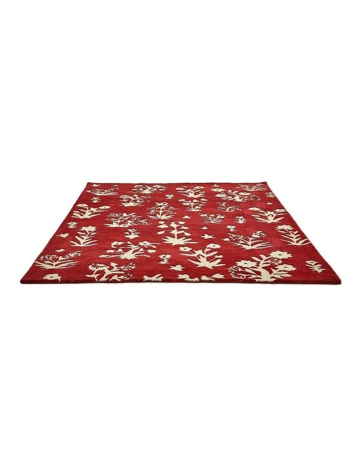 Woodland Glade Rug in Damson Red image 6