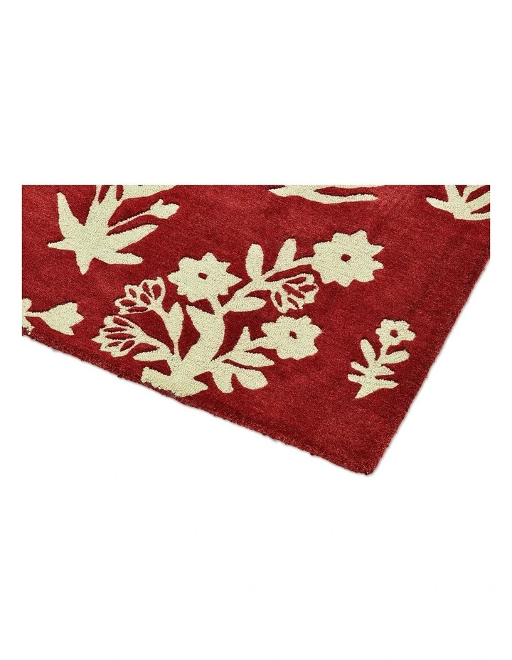 Sanderson Woodland Glade Rug In Damson Red | MYER