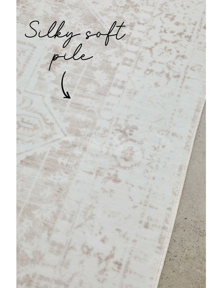 Revive Loni Washable Rug in Natural image 4