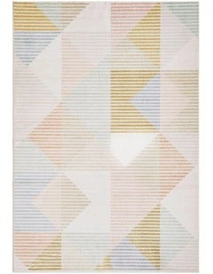 Revive Dali Pastel Washable Rug in White
