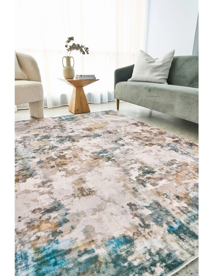 Revive Zane Marine Washable Rug in Beige image 2
