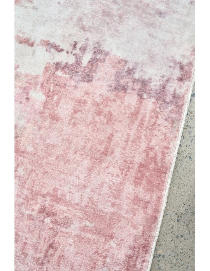 Revive Roxy Pastel Washable Rug in Blush image 4