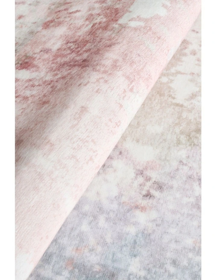 Revive Roxy Pastel Washable Rug in Blush image 5