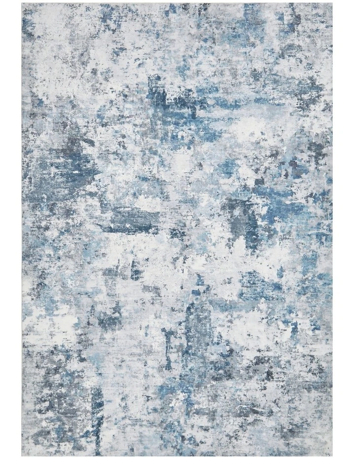 Revive Cato Washable Rug in Blue image 1