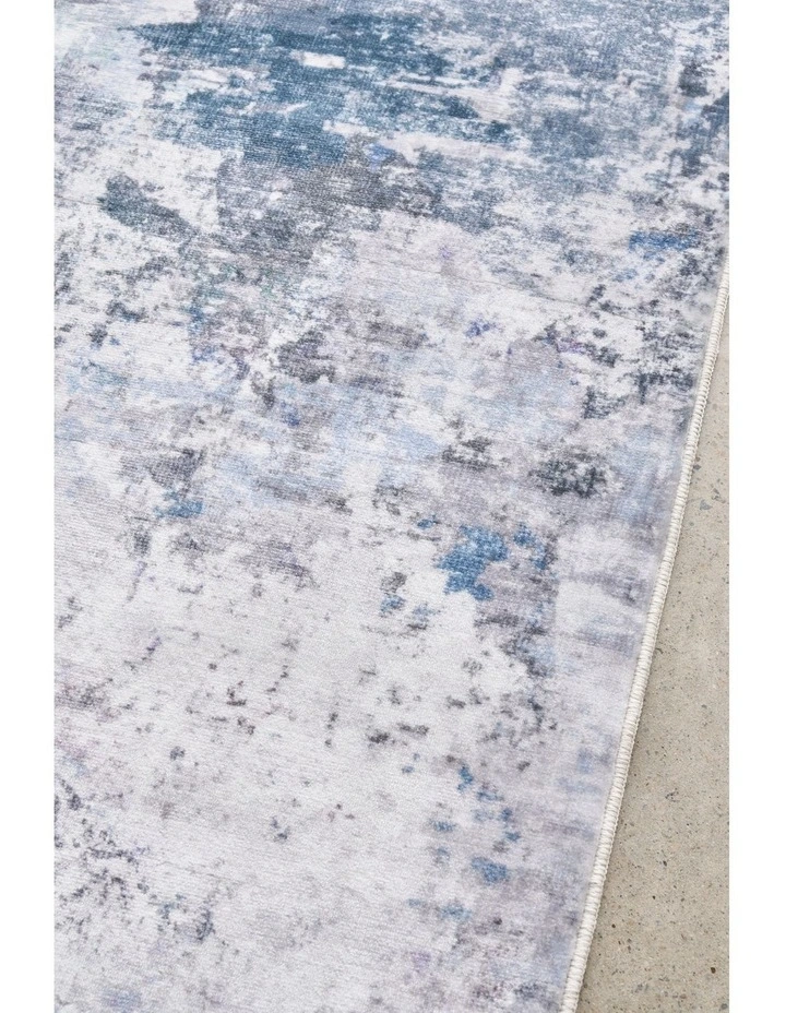 Revive Cato Washable Rug in Blue image 4