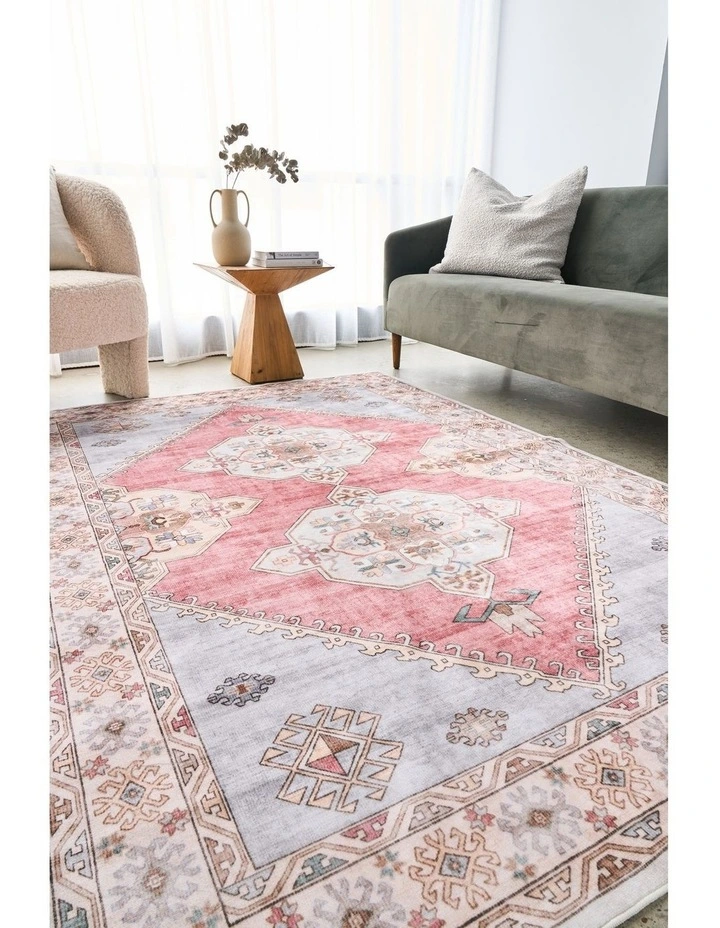 Revive Avril Rose Washable Rug in Rose image 2