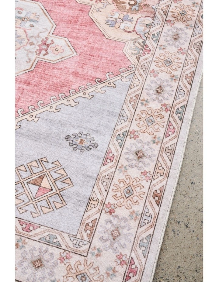 Revive Avril Rose Washable Rug in Rose image 4