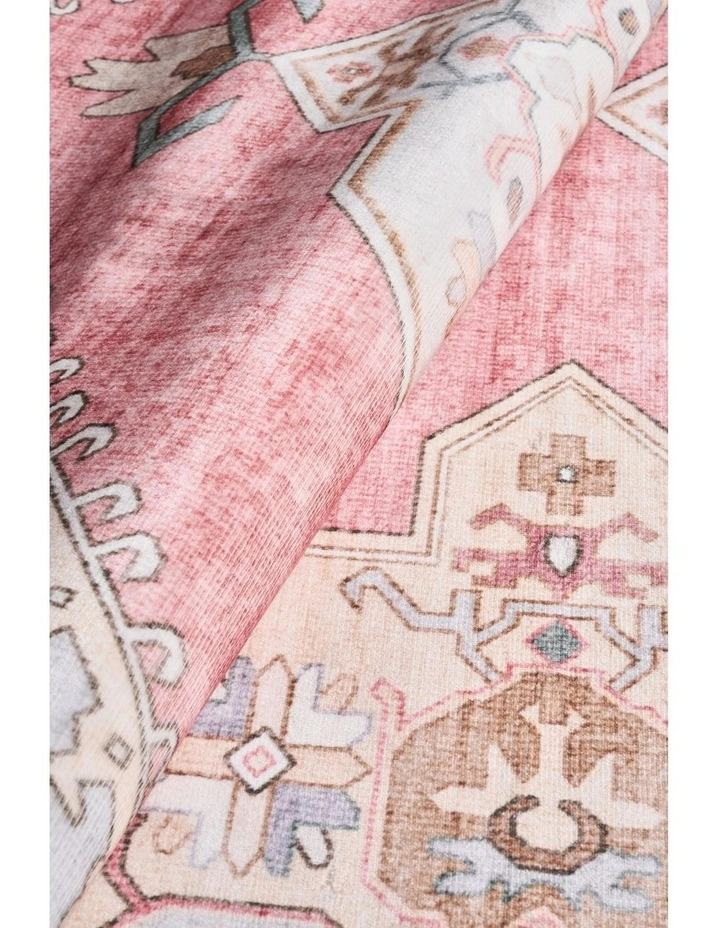 Revive Avril Rose Washable Rug in Rose image 5