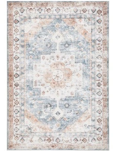 Revive Dawn Putty Washable Rug in Blue
