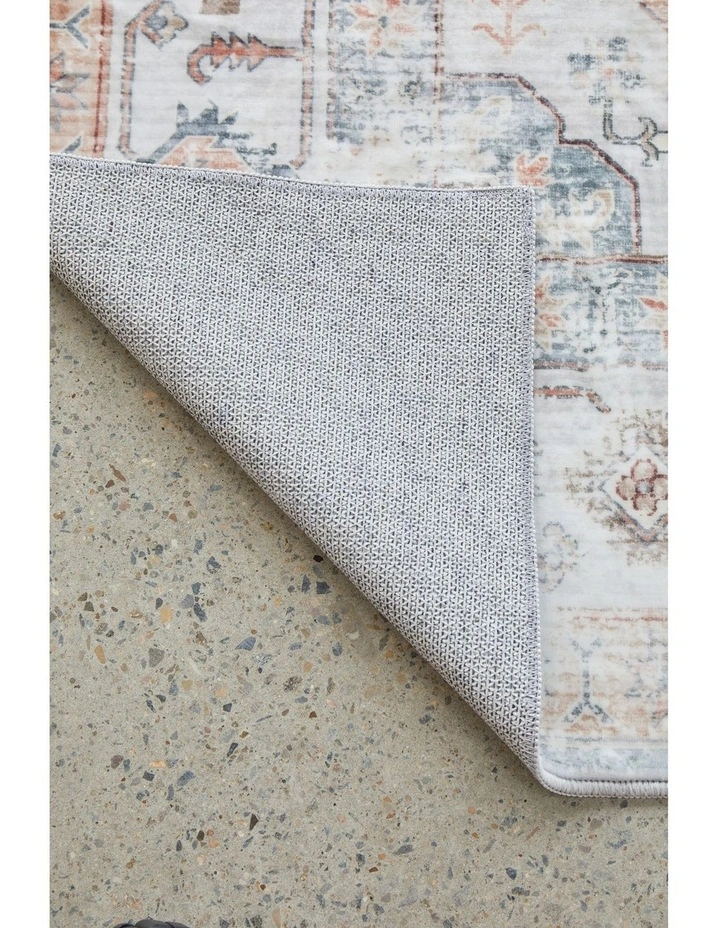 Revive Dawn Putty Washable Rug in Blue image 7