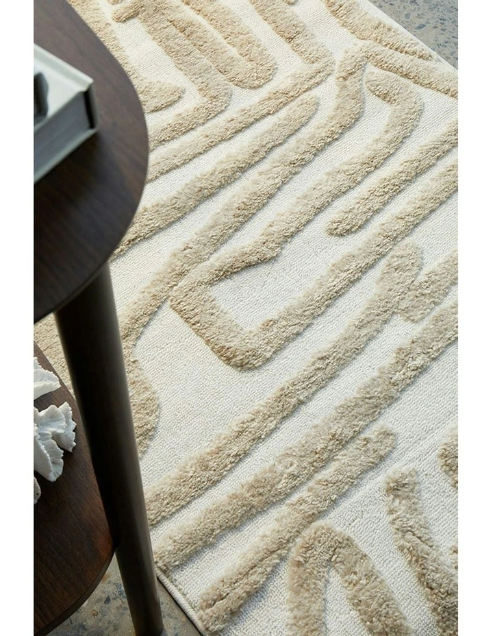 Marigold Jayla Abstract Art Rug in Beige image 3