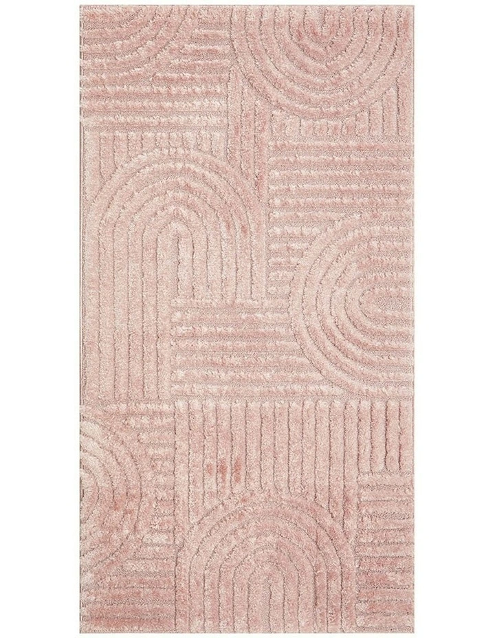 Marigold Jooji Curve Abstract Rug in Pink image 1