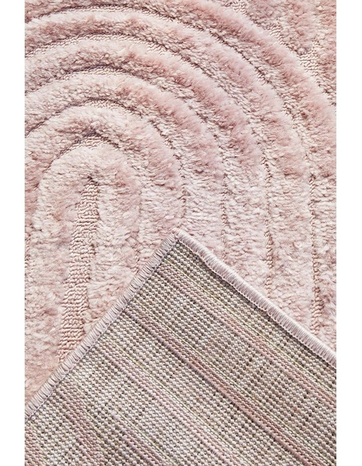 Marigold Jooji Curve Abstract Rug in Pink image 4