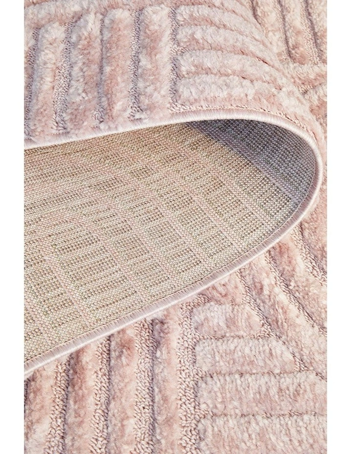Marigold Jooji Curve Abstract Rug in Pink image 6
