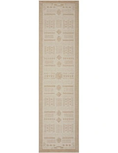 Patio Ziggy Outdoor Runner Rug in Natural