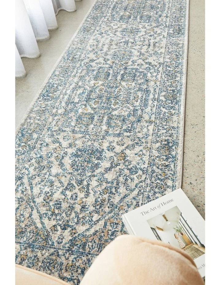 Sasha Runner Rug in Blue image 2