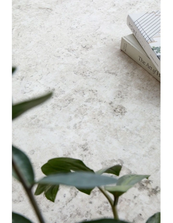 Revive Isla Marble Washable Rug in Cream image 3