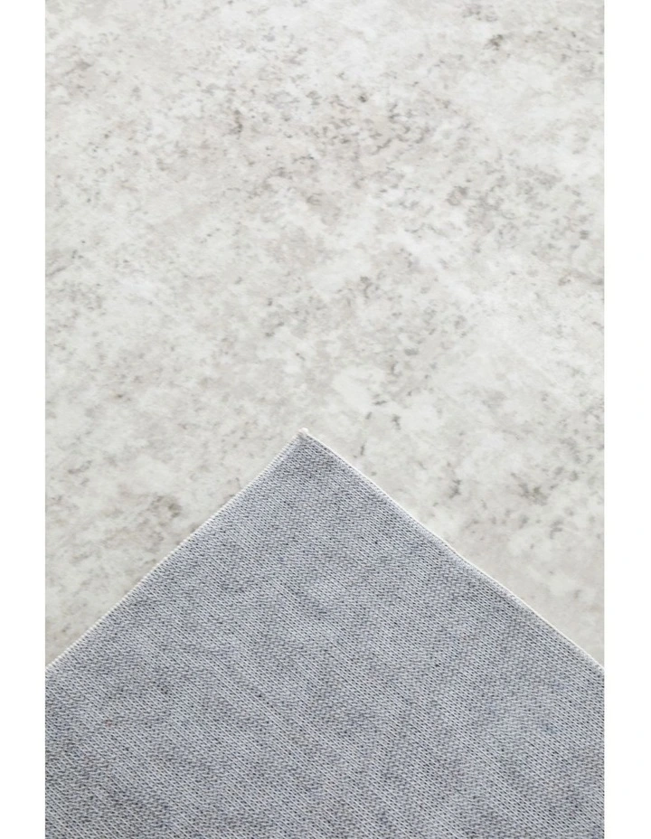Revive Isla Marble Washable Rug in Cream image 5