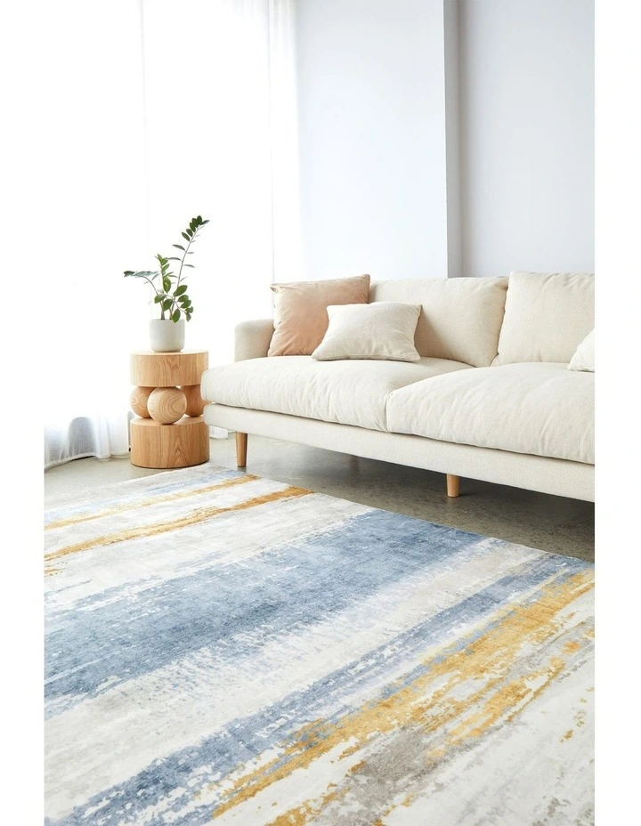 Revive Kyle Washable Rug in Blue image 2