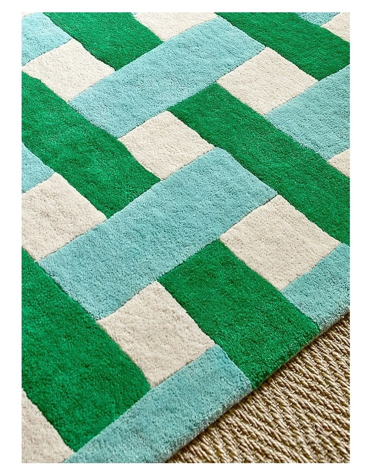 Sophie Robinson X 144107 Basket Weave Rug in Emerald image 5