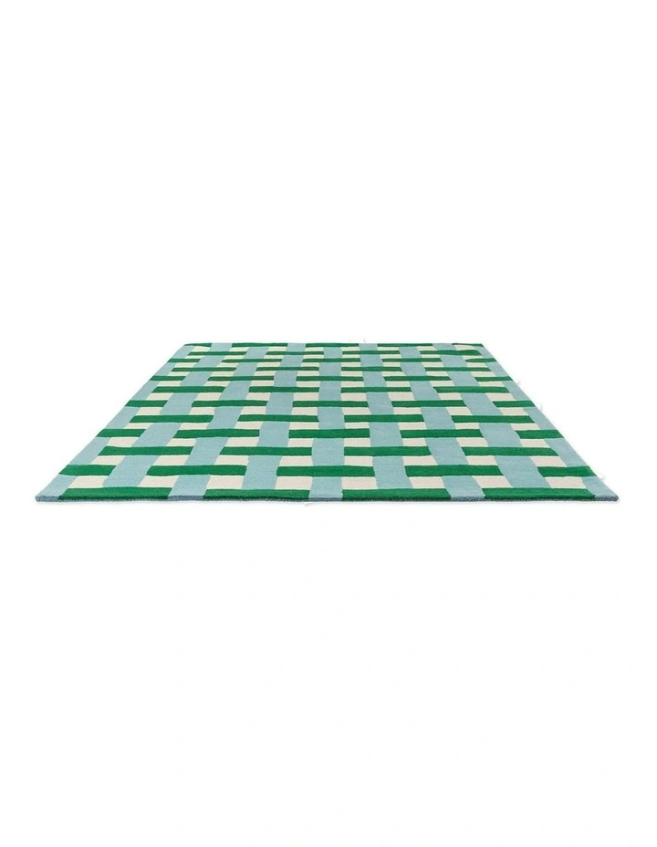 Sophie Robinson X 144107 Basket Weave Rug in Emerald image 7