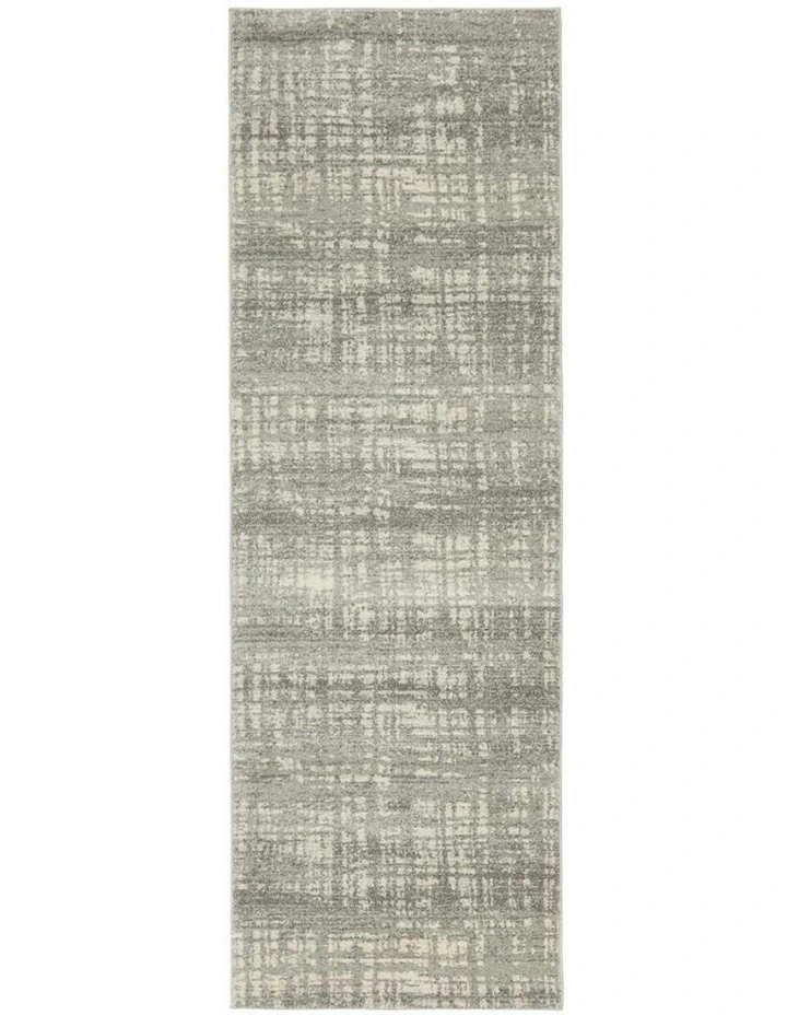 Mirage Ashley Abstract Modern Runner Rug in Grey image 1
