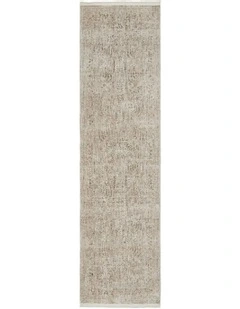 Bodrum Della Natural Runner Rug in Brown