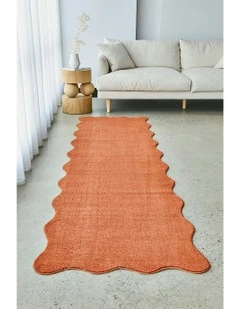 Evelyn Terracotta Runner Rug in Brown