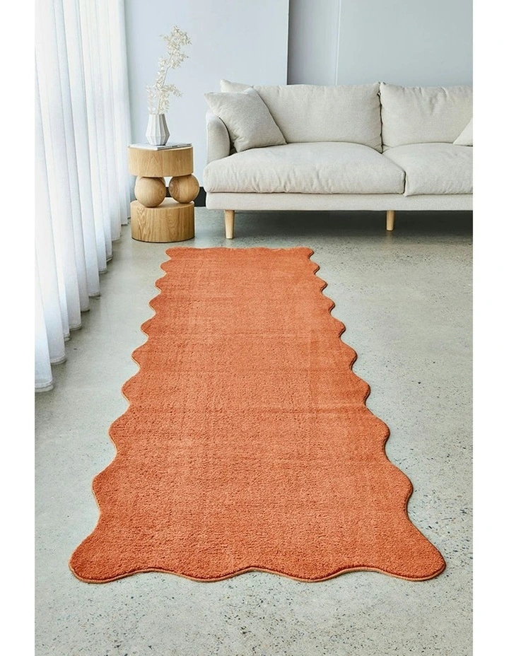 Evelyn Terracotta Runner Rug in Brown image 1