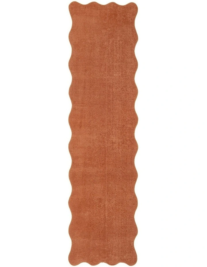 Evelyn Terracotta Runner Rug in Brown image 2