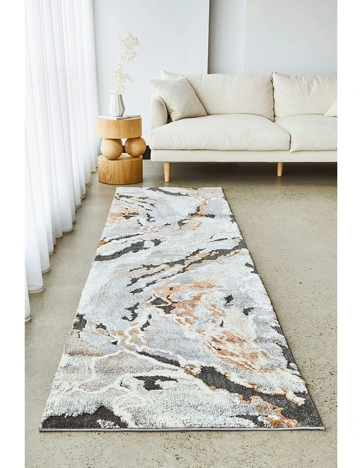 Mineral 222 Runner Rug in Rust image 2