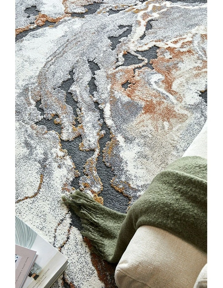 Mineral 222 Runner Rug in Rust image 3