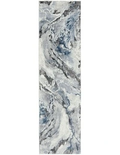 Mineral 222 Runner Rug in Blue