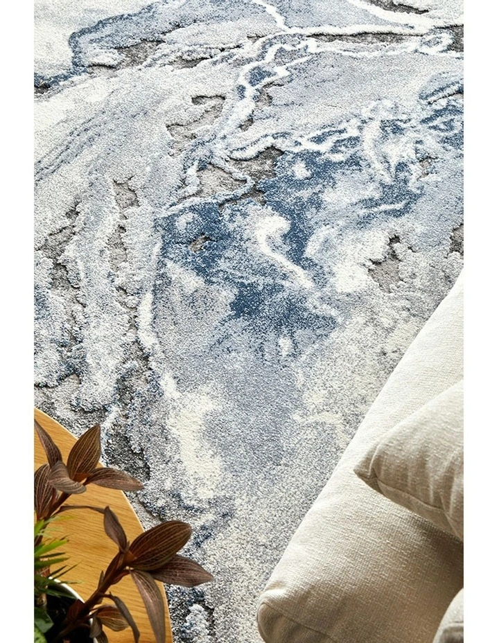 Mineral 222 Runner Rug in Blue image 3