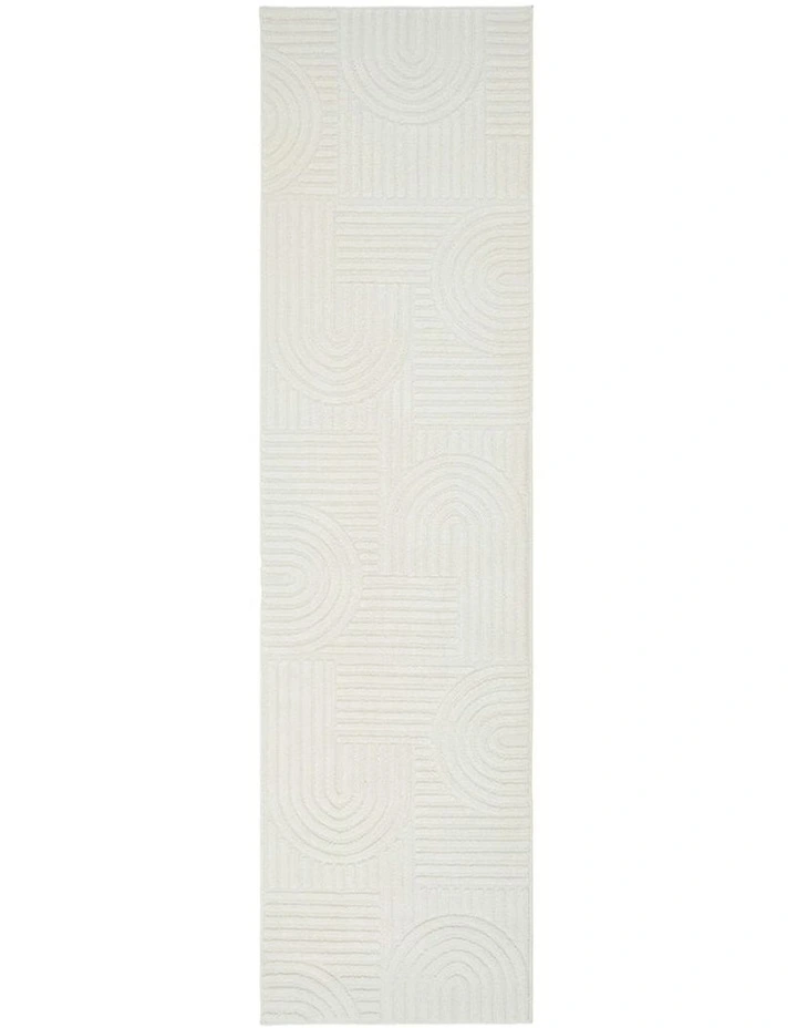Marigold Dior Runner Rug in White image 1