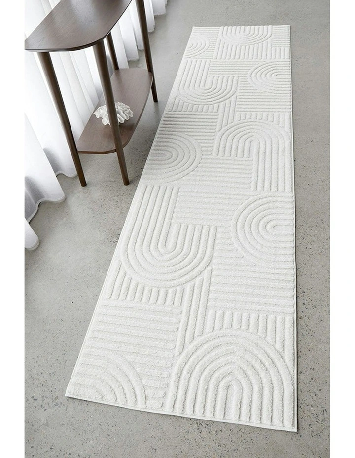 Marigold Dior Runner Rug in White image 2