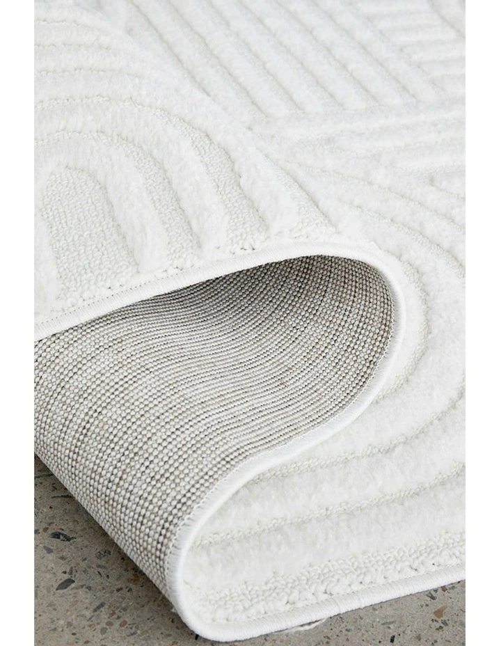 Marigold Dior Runner Rug in White image 6