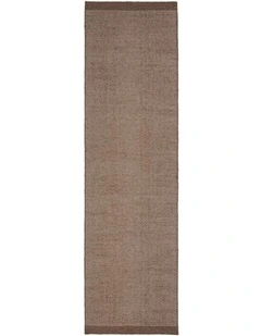Bark Runner Rug in Walnut