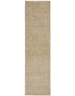 Willow Wheat Runner Rug in Beige