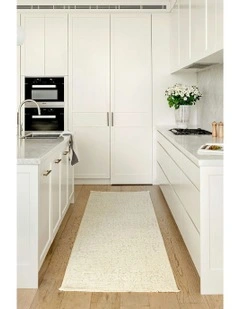 Rogue Linen Runner Rug in Beige