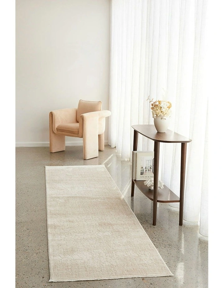 Rogue Linen Runner Rug in Beige image 3