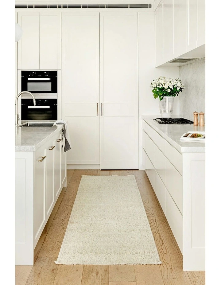 Veil Natural Runner Rug in Beige image 1