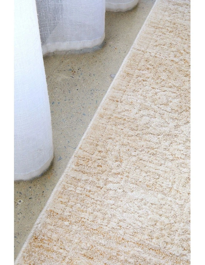 Veil Natural Runner Rug in Beige image 6