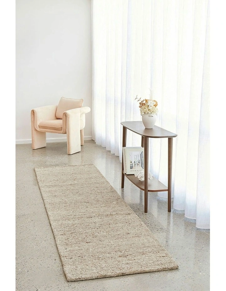 Conscious Loom Embrace Runner Rug in Beige image 1