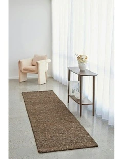 Conscious Loom Embrace Runner Rug in Brown